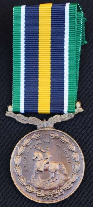 Chief of the SADF Commendation Medal fixed suspender small feint numbering EF