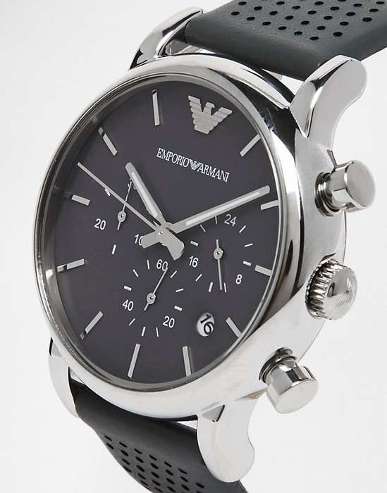 EMPORIO ARMANI AR1735 MENS CHRONOGRAPH WATCH GREY DISPLAY
