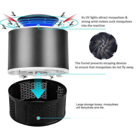 MOSQUITO KILLER LAMP - LED ANTI FLY REPELLENT MOSQUITO USB LAMP TRAPPER.