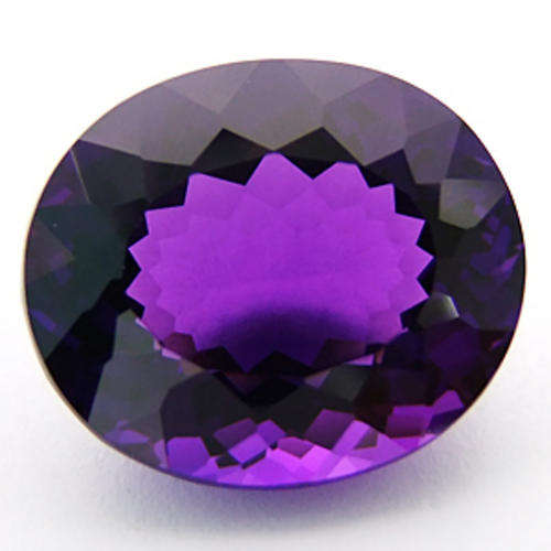 HUGE 28.60 ct   DEEP PURPLE OVAL CUT AMETHYST GEMSTONE