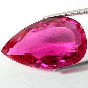 13.60 ct FLAMINGO PINK PEAR CUT TOPAZ BRAZIL  Gemstone