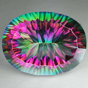 9.0 ct BEAUTIFUL OVAL CUT RAINBOW MYSTIC TOPAZ  Gemstone