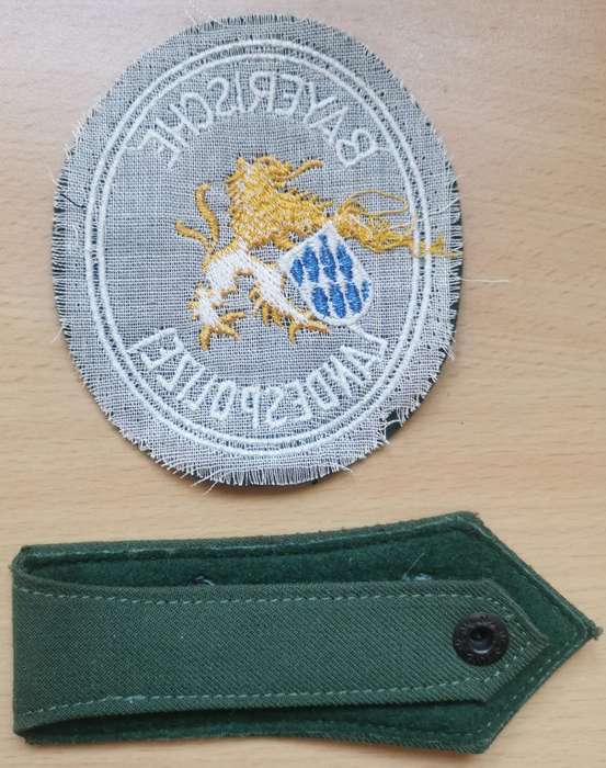 German Police Chief Constable rank epaulette + Bayerische Landespolizei arm patch