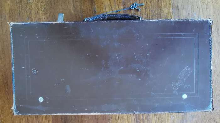 Vintage Ripley and Co large freemason leather case with original keys