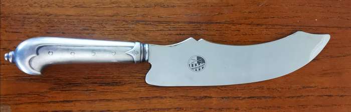 Vintage iconic large silver-plated German Dresdner Stollen cake knife