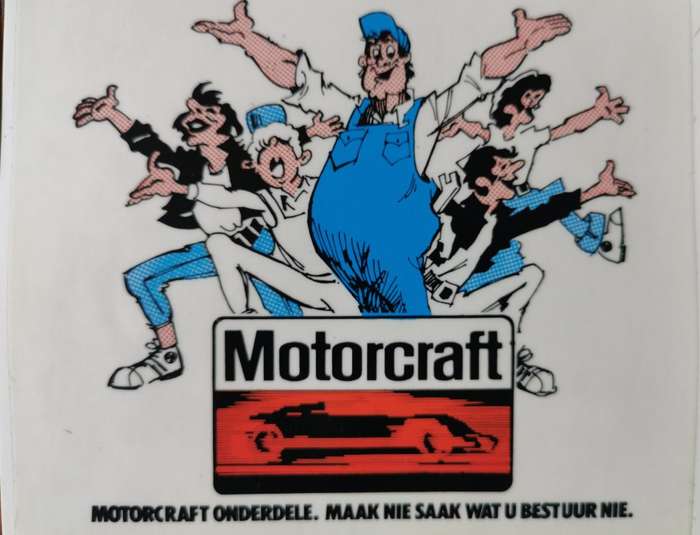 Lot of 5 vintage Afrikaans Motorcraft Parts car decal stickers