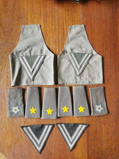 SADF lot of 5 pairs of officers` rank insignia