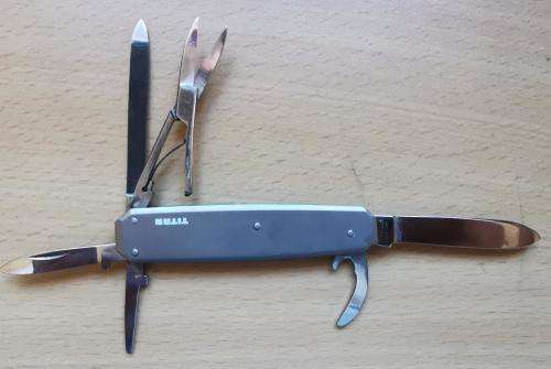 Vintage Lufthanza Titan multi-tool in presentation box - made by Giesen and Forsthoff Solingen
