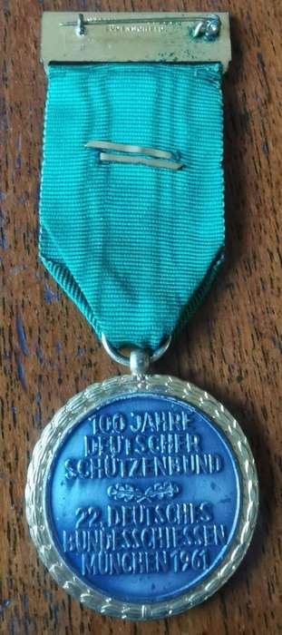 1961 Munich Germany Master Pistol shooting medal