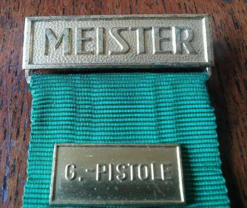 1961 Munich Germany Master Pistol shooting medal