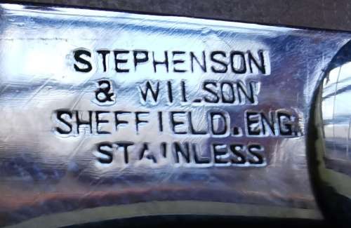 Vintage Stephenson and Wilson Sheffield stainless steel 2-blade pocket knife - Climax advertising