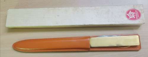 Vintage Muller and Schmidt Pfeilring Solingen rostfrei letter opener and knife - looks unused