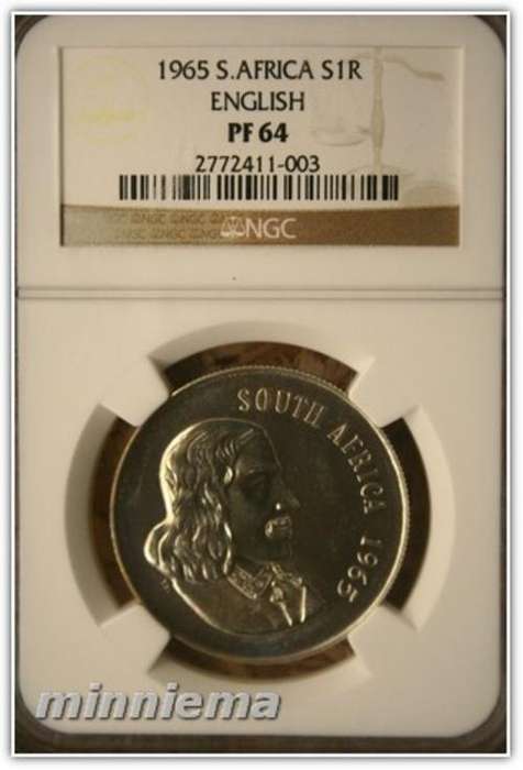 *** CRAZY R1 START *** 1965 ENGLISH LEGEND SILVER 1 RAND PF64