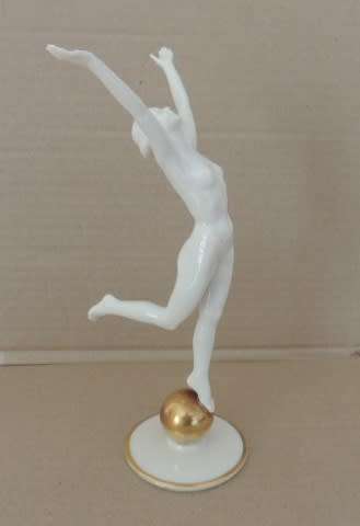 HUTSCHENREUTHER ART DECO FIGURINE "SUN CHILD" - SIGNED BY KARL TUTTER reserved for MatHur