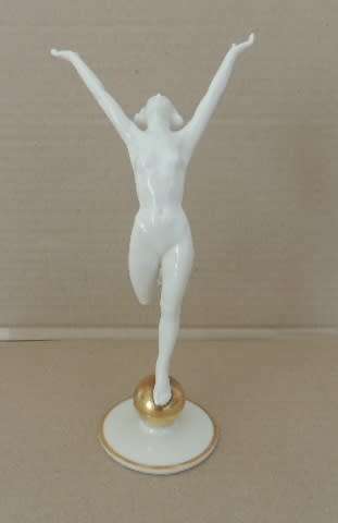 HUTSCHENREUTHER ART DECO FIGURINE "SUN CHILD" - SIGNED BY KARL TUTTER reserved for MatHur