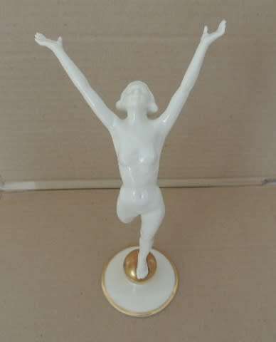 HUTSCHENREUTHER ART DECO FIGURINE "SUN CHILD" - SIGNED BY KARL TUTTER reserved for MatHur