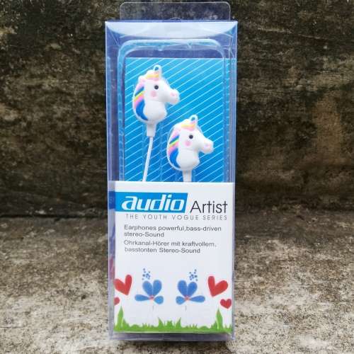 UNICORN STEREO EARPHONES (120CM CORD) BRIGHT
