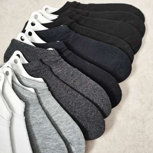 MENS ANKLE SOCKS - 12 PAIRS PLAIN