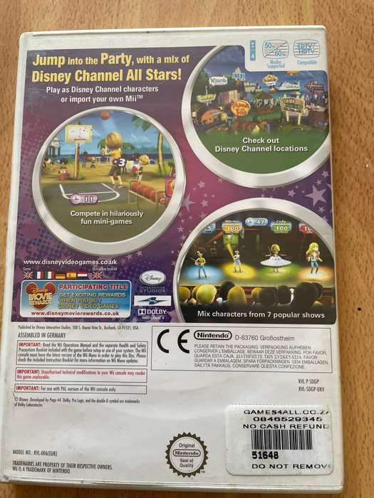 Wii Disney channel all star