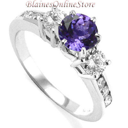 EXQUISITE PURPLE SAPPHIRE ENGAGEMENT BRIDAL RING!