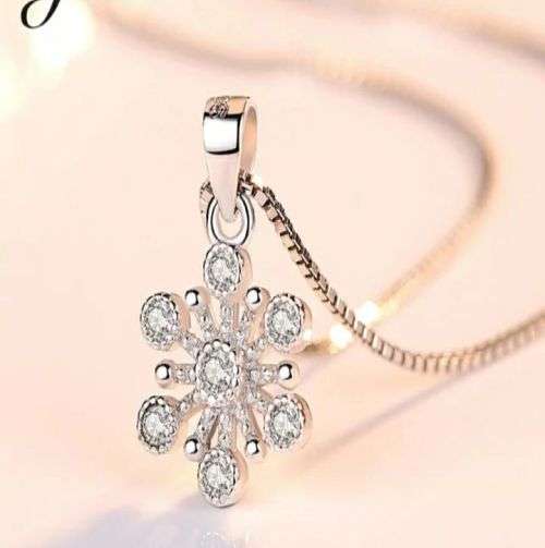 925 Silver Lotus Flower Necklace