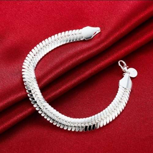 925 Silver 10mm Snake Chain Bracelet