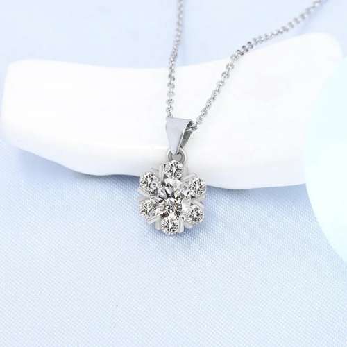 SPECIAL -925 Silver CZ Snow Flake Necklace
