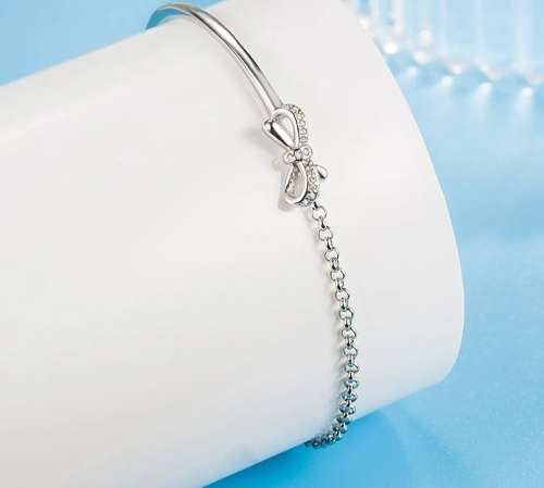 925 Silver Bow Knot Bracelet