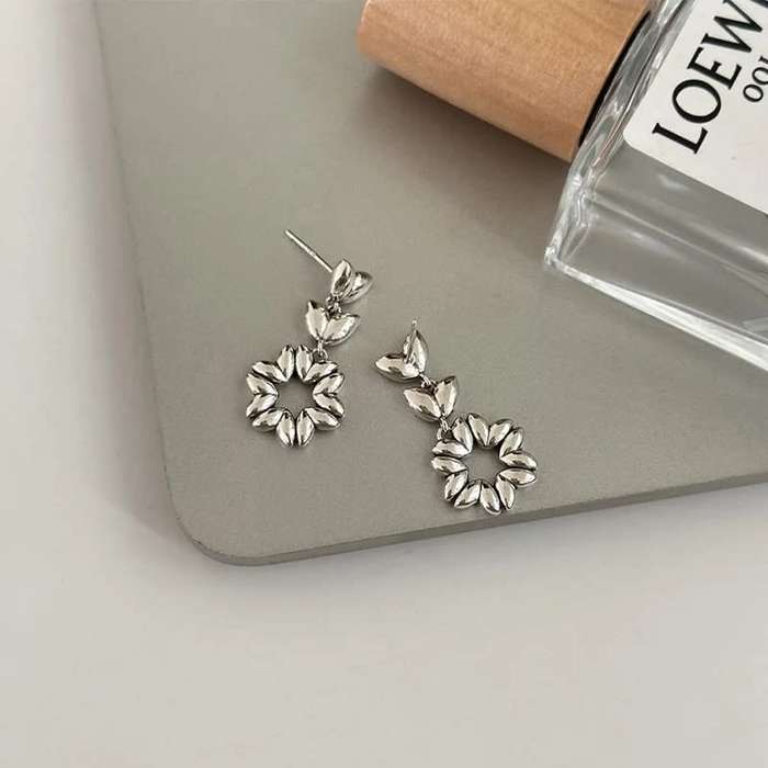 925 Silver Flower Earrings