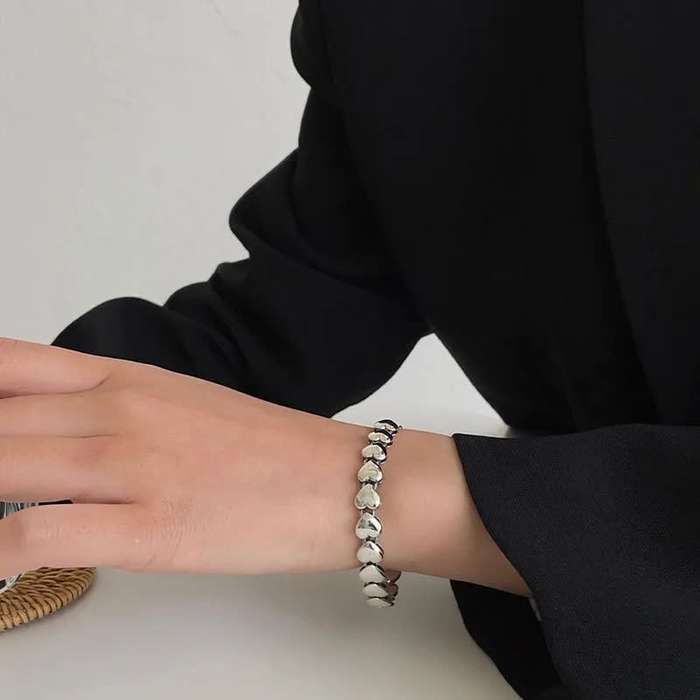 925 Silver Interlinked Hearts Bracelet