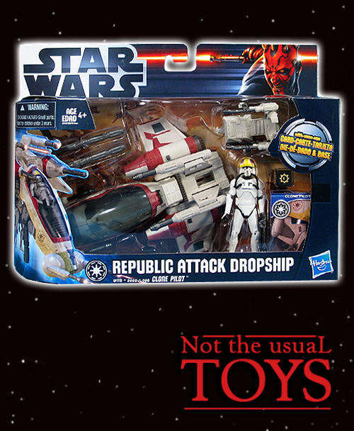 Star Wars, Republic Attack Dropship and Clone Pilot!!!!!