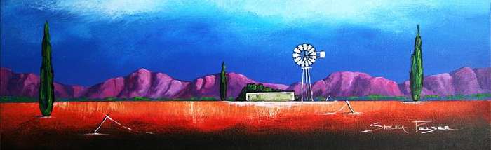 CRAZY R1!!! Original Stella Pelser - Blou Lug - "Windpomp!" - 475  x 150