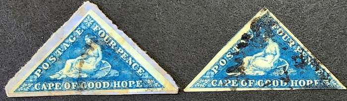 Cape of Good Hope 4 penny triangles used