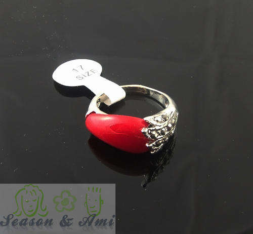 fashion gothic style red rings(size 7)