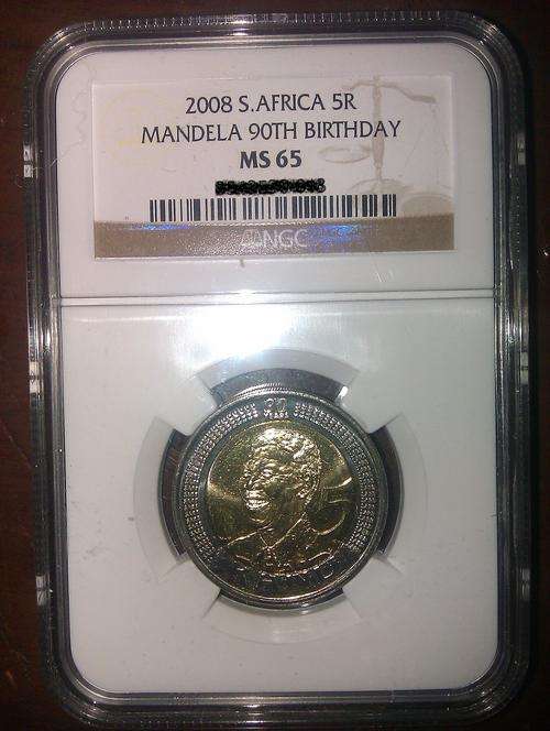 MANDELA BIRTHDAY R5 COIN MS 65
