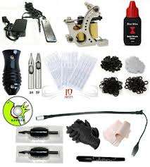 Silver new Tattoo Machine Equipment Set Starter Kit 1 Guns Supply Body Art
