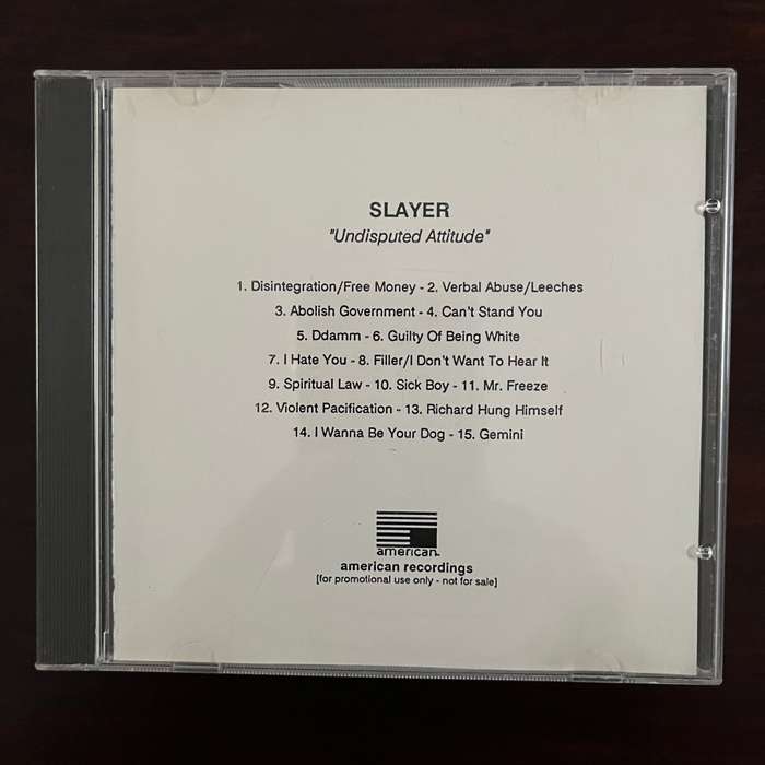 Slayer - Undisputed Attitude CD 15 Track Rare Advance Promo Thrash Metal