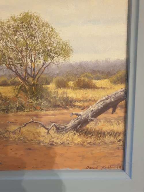ROBERT KOCH ORIGINAL OIL PAINTING BY FAMOUS WILDLIFE ARTIST, ROBERT KOCH, ELEPHANT