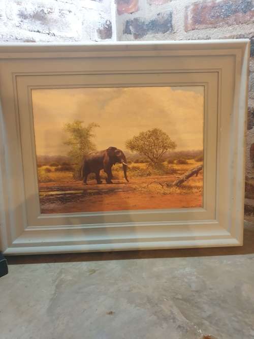 ROBERT KOCH ORIGINAL OIL PAINTING BY FAMOUS WILDLIFE ARTIST, ROBERT KOCH, ELEPHANT