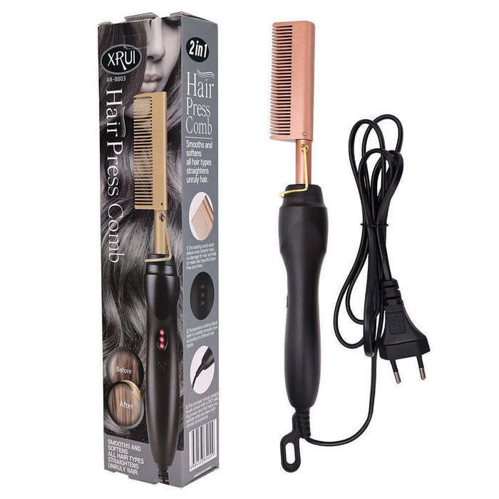 2-in-1 hot comb hair straightener