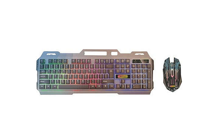 Andowl RGB Keyboard & Mouse Combo - Backlit & Ergonomic design