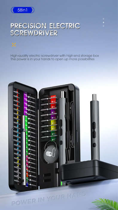 58-in-1 Precision Electric Screwdriver Set Portable Screwdriver