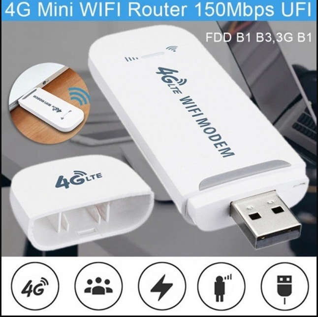 4G LTE B1 / B3 / B5 USB Modem WiFi Dongle 150Mbps Mini Mobile WiFi Hotspot Router