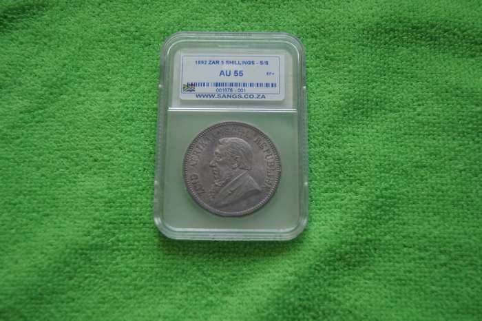 1892 ZAR 5 Shillings SS - SANGS AU55