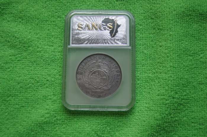 1892 ZAR 5 Shillings SS - SANGS AU55