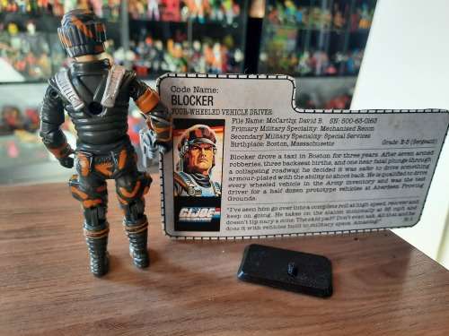 GI Joe 1987 Complete Blocker With File Card Vintage Figures