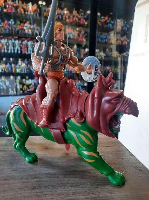 1981 Complete He-Man And Battle Cat of He-Man Masters of the Universe 95 (MOTU) Vintage Figure