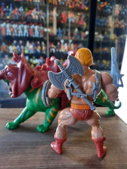 1981 Complete He-Man And Battle Cat of He-Man Masters of the Universe 95 (MOTU) Vintage Figure