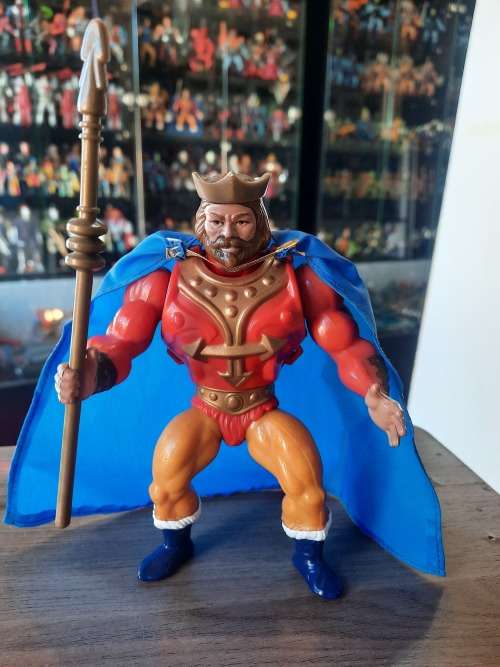 1986 Complete King Randor With Acrylic Case of He-Man-Masters of the Universe 2 MOTU) Vintage Figure