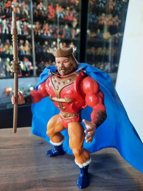 1986 Complete King Randor With Acrylic Case of He-Man-Masters of the Universe 2 MOTU) Vintage Figure